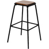 PAPERFLOW Chaise de bar OSLO, set de 2, structure noire