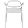 PAPERFLOW Chaise visiteur d'extérieur NOVA, set de 2, blanc