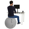 ALBA Ballon d'assise ergonomique MHBALL, tissu blouclé,blanc