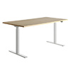 Topstar Bureau réglable en hauteur, (L)1.200 mm, blanc/hêtre