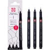 ROYAL TALENS Feutre Pigment Fineliner Medium, set de 3, noir