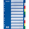 LEITZ Intercalaires en plastique, blanc, A4, 10 touches