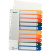 LEITZ Intercalaires en plastique, numéroté, A4 extra large
