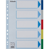 Esselte Intercalaires en plastique, uni, A4, PP, 5 touches