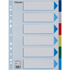 Esselte Intercalaires en plastique, uni, A4, PP, 6 touches