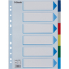 Esselte Intercalaires en plastique, uni, A4, PP, 6 touches