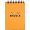 RHODIA Bloc spiralé, format A6, quadrillé 5x5, orange