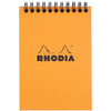 RHODIA Bloc spiralé No. 13, format A6, quadrillé 5x5, orange