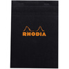 RHODIA Bloc agrafé No. 16, format A5, quadrillé 5x5, noir