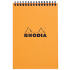 RHODIA Bloc spiralé No. 16, format A5, quadrillé 5x5, orange