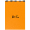 RHODIA Bloc spiralé No. 18, format A4, quadrillé 5x5, orange