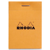 RHODIA Bloc agrafé No. 10, format A8, quadrillé 5x5, orange