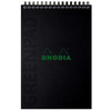 RHODIA Bloc reliure intégrale GREENPAD, A5+, quadrillé, noir