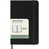MOLESKINE Agenda de poche 2026 P/A6, couverture rigide, noir