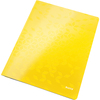 LEITZ Chemise à lamelle WOW, A4, en carton, jaune