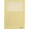 LEITZ Chemise à fenêtre, format A4, carton, jaune, 160 g/m2