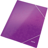 LEITZ Chemise à élastique WOW, format A4, carton, violet,