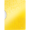 LEITZ Chemise à clip WOW ColorClip, A4, PP, jaune métallisé