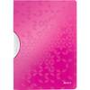 LEITZ Chemise à clip WOW ColorClip, A4, PP, rose métallisé