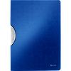 LEITZ Chemise à clip WOW ColorClip, A4, PP, bleu métallisé