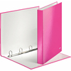 LEITZ Classeur à anneaux WOW, format A4, carton rigide, rose - 55125