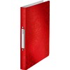 LEITZ Classeur à anneaux WOW, A4, PP, 2 anneaux, rouge