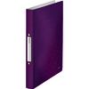 LEITZ Classeur à anneaux WOW, A4, PP, 2 anneaux, violet
