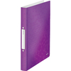LEITZ Classeur à anneaux WOW, A4, PP, 2 anneaux, violet