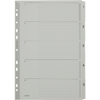 LEITZ Intercalaires en carton mylar, chiffres, A4, 1-5, gris