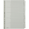 LEITZ Intercalaires, mylar, carton, A-Z, A4, 20 touches,gris