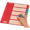 LEITZ Intercalaires en carton, blanc, A4, 5 positions,