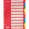LEITZ Intercalaires en carton, blanc, A4, 10 touches,