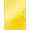 LEITZ Chemise à élastique WOW, A4, PP, jaune métallisé - 56064