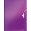 LEITZ Chemise à élastique WOW, A4, PP, violet - 56065