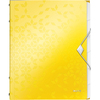 LEITZ Chemise de rangement WOW, A4, PP, jaune métallisé