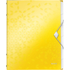 LEITZ Chemise de rangement WOW, A4, PP, jaune métallisé