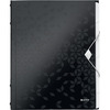 LEITZ Chemise de rangement WOW, A4, PP, noir métallisé