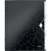 LEITZ Chemise de rangement WOW, A4, PP, noir métallisé
