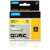 DYMO RHINO Etiquette en vinyle, 12 mm x 5,5 m, noir/jaune