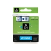 DYMO Ruban d'étiquette D1 bleu/blanc, 9 mm x 7 m - 61696