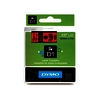 DYMO D1 Ruban d'étiquette D1 noir/rouge,12 mm x 7 m - 69957