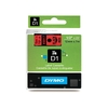 DYMO Ruban d'étiquette D1 noir/rouge,12 mm x 7 m - 69957
