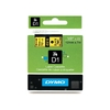 DYMO Ruban d'étiquette D1 noir/jaune,12 mm x 7 m - 69958