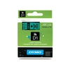 DYMO Ruban d'étiquette D1 noir/vert, 12 mm x 7 m - 69959