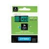 DYMO Ruban d'étiquette D1 noir/vert, 19 mm x 7 m - 61931