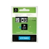 DYMO Ruban d'étiquette D1 noir/transparent, - 63537