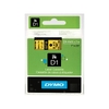 DYMO Ruban d'étiquette D1 noir/jaune,24 mm x 7 m - 63544