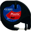 DYMO Ruban d'étiquette LetraTag, plastique, 12 mm x 4 m - 62491