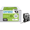 DYMO Cassette de ruban à étiqueter D1, 12mm x7 m, pack de 10