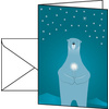 sigel Carte de Noël 'Polar bear with candle', long, pour